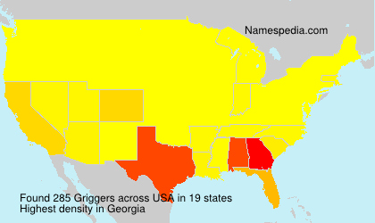 Surname Griggers in USA
