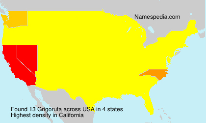 Surname Grigoruta in USA