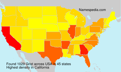 Surname Grist in USA