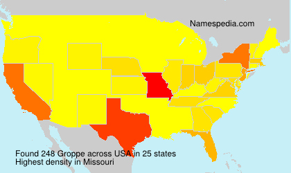 Surname Groppe in USA