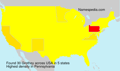 Surname Grothey in USA
