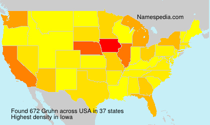 Surname Gruhn in USA