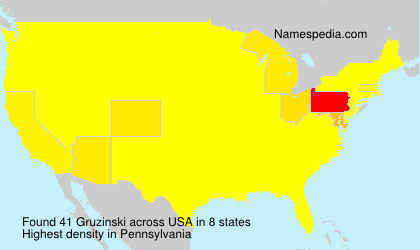Surname Gruzinski in USA