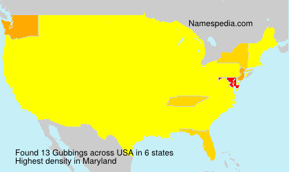 Surname Gubbings in USA