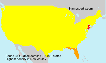 Surname Gudzak in USA