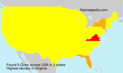 Surname Gueri in USA