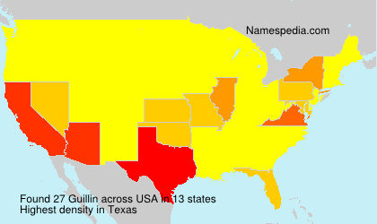 Surname Guillin in USA