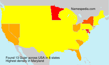 Surname Gujer in USA