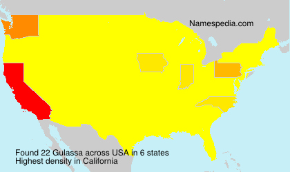 Surname Gulassa in USA