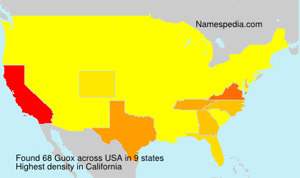 Surname Guox in USA