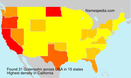 Surname Gutensohn in USA