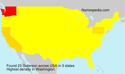 Surname Guterson in USA