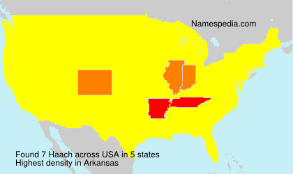 Surname Haach in USA