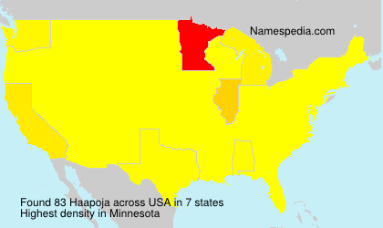 Surname Haapoja in USA