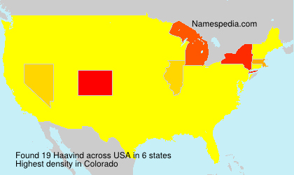 Surname Haavind in USA
