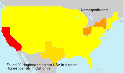 Surname Haghnazari in USA