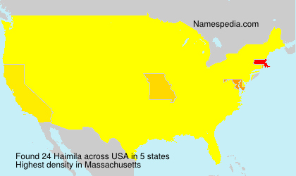 Surname Haimila in USA