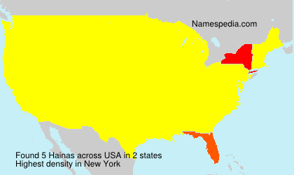 Surname Hainas in USA
