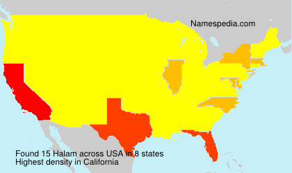 Surname Halam in USA