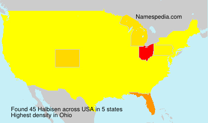 Surname Halbisen in USA