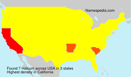 Surname Halcum in USA