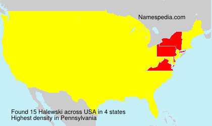 Surname Halewski in USA