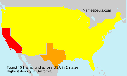 Surname Hamarlund in USA