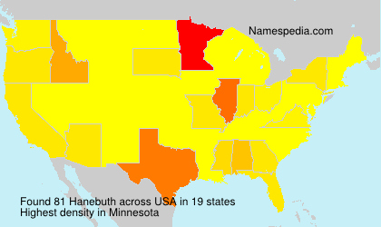 Surname Hanebuth in USA