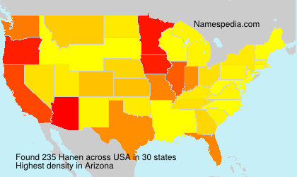 Surname Hanen in USA