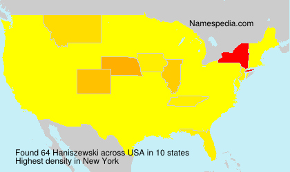 Surname Haniszewski in USA