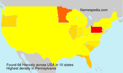 Surname Hanzely in USA