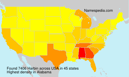 Surname Harbin in USA