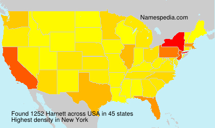 Surname Harnett in USA