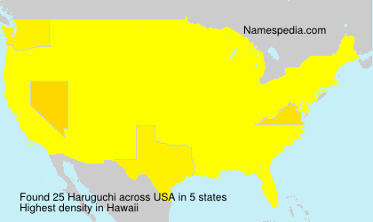 Surname Haruguchi in USA