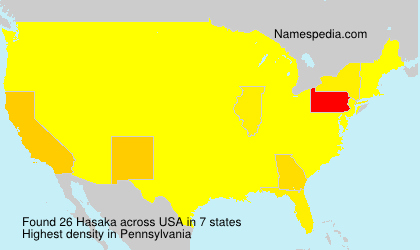 Surname Hasaka in USA