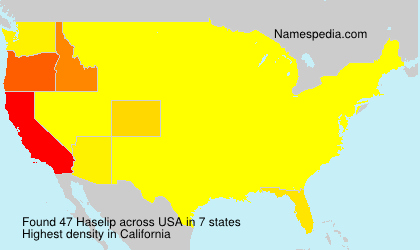 Surname Haselip in USA