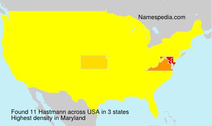 Surname Hastmann in USA