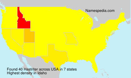 Surname Hastriter in USA