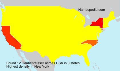 Surname Haubenreisser in USA