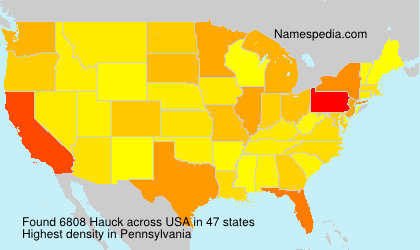 Surname Hauck in USA