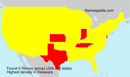 Surname Havrey in USA