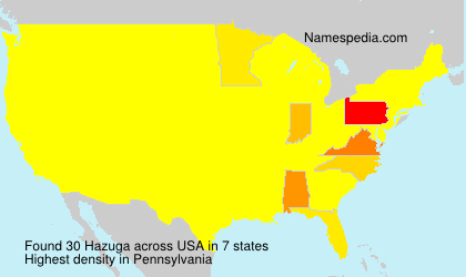 Surname Hazuga in USA