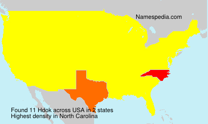 Surname Hdok in USA
