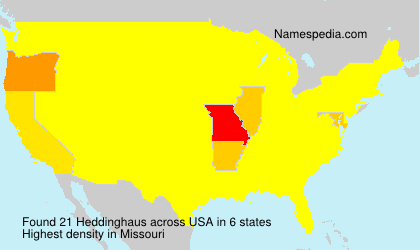 Surname Heddinghaus in USA