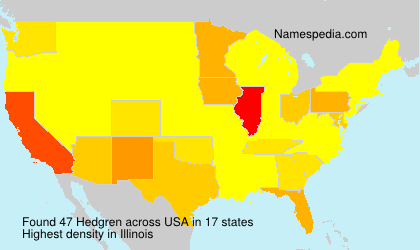 Surname Hedgren in USA