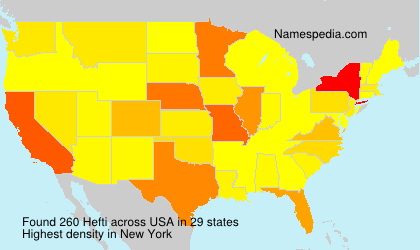 Surname Hefti in USA