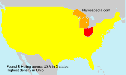 Surname Heiing in USA