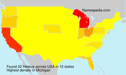 Surname Helsius in USA