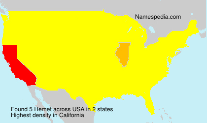 Surname Hemet in USA