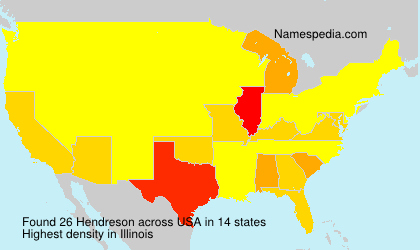 Surname Hendreson in USA